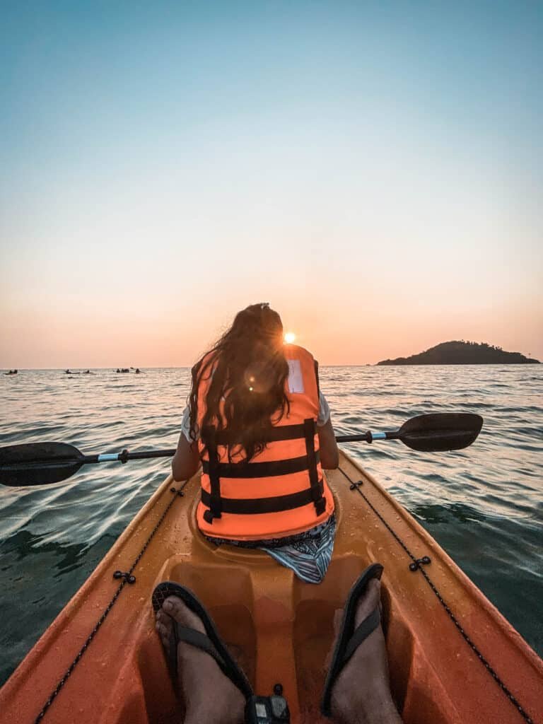 Kayaking at Palolem beach in South Goa